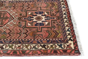Vintage Rusty Pink Tribal 3X13 Karajeh Persian Runner Rug
