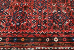 Vintage Red Tribal 3X10 Hamedan Persian Runner Rug