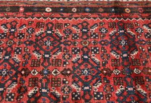 Vintage Red Tribal 3X10 Hamedan Persian Runner Rug