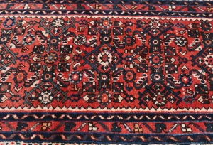 Vintage Red Tribal 2'3X13'5 Hamedan Persian Runner Rug