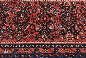 Vintage Red Tribal 2'3X13'5 Hamedan Persian Runner Rug
