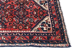 Vintage Red Tribal 2'3X13'5 Hamedan Persian Runner Rug