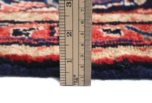 Vintage Dark Purple-navy Tribal 3X13 Hamedan Persian Runner Rug