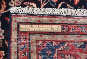 Vintage Dark Purple-navy Tribal 3X13 Hamedan Persian Runner Rug