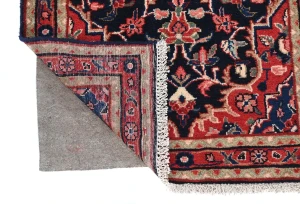 Vintage Dark Purple-navy Tribal 3X13 Hamedan Persian Runner Rug