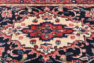 Vintage Dark Purple-navy Tribal 3X13 Hamedan Persian Runner Rug