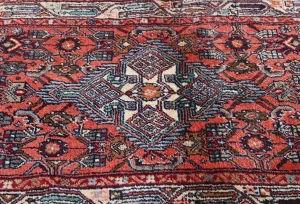 Vintage Red Tribal 2'8X10'5 Hamedan Persian Runner Rug