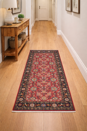 Vintage Red Tribal 2'4X6'3 Hamedan Persian Runner Rug