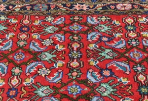 Vintage Red Tribal 2'4X6'3 Hamedan Persian Runner Rug