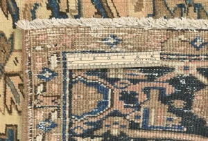 Semi Antique Light Salmon Floral 9'6X10'1 Heriz Persian Rug