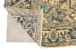 Semi Antique Light Salmon Floral 9'6X10'1 Heriz Persian Rug