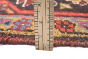 Vintage Red Floral 9'5 X 11 Heriz Persian Rug