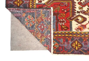 Semi Antique Red Floral 8x10 Heriz Persian Rug