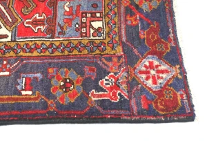 Semi Antique Red Floral 8x10 Heriz Persian Rug