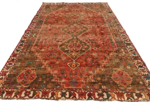Semi Antique Muted Colors Tribal 6X9 Shiraz Persian Rug