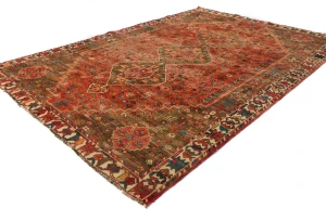 Semi Antique Muted Colors Tribal 6X9 Shiraz Persian Rug