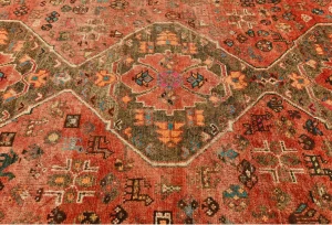 Semi Antique Muted Colors Tribal 6X9 Shiraz Persian Rug