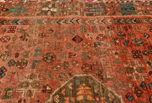 Semi Antique Muted Colors Tribal 6X9 Shiraz Persian Rug