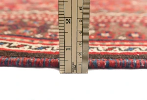 Semi Antique Scarlet Red Tribal 5'9X8'3 Shiraz Persian Rug