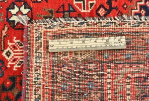 Semi Antique Scarlet Red Tribal 5'9X8'3 Shiraz Persian Rug