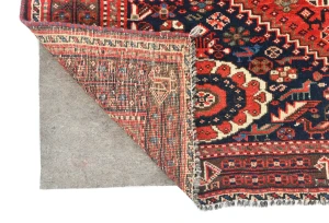 Semi Antique Scarlet Red Tribal 5'9X8'3 Shiraz Persian Rug