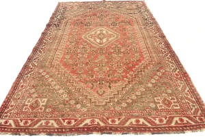 Semi Antique Muted Colors Tribal 5X8 Shiraz Persian Rug