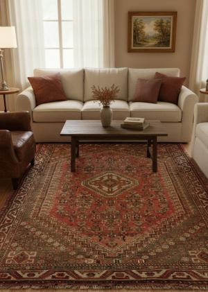 Semi Antique Muted Colors Tribal 5X8 Shiraz Persian Rug