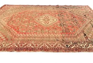 Semi Antique Muted Colors Tribal 5X8 Shiraz Persian Rug