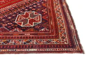 Vintage Red Tribal 7'6X10'2 Shiraz Persian Rug