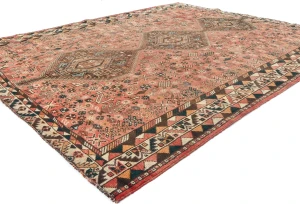 Semi Antique Muted Colors Tribal 7'4X9'4 Shiraz Persian Rug