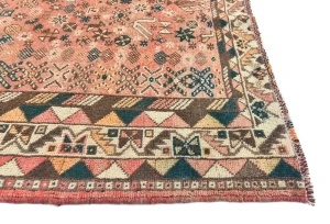 Semi Antique Muted Colors Tribal 7'4X9'4 Shiraz Persian Rug