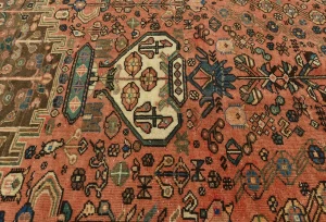 Semi Antique Red Tribal 5'6X8'0 Shiraz Persian Rug