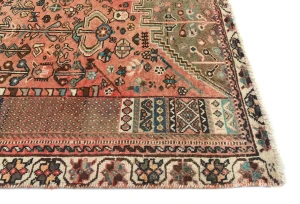 Semi Antique Red Tribal 5'6X8'0 Shiraz Persian Rug