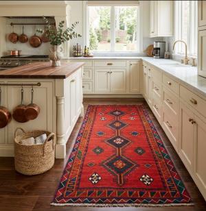 5'0 X 9'11 Hand Knotted Shiraz Persian Wool Runner Rug