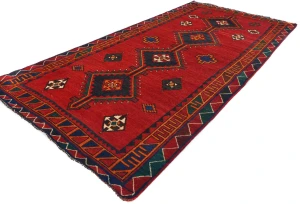Vintage Red Tribal 5X10 Shiraz Persian Runner Rug