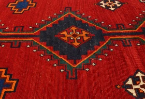 Vintage Red Tribal 5X10 Shiraz Persian Runner Rug