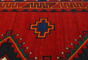 Vintage Red Tribal 5X10 Shiraz Persian Runner Rug