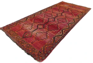 Vintage Purple Tribal 4'4X9'6 Shiraz Persian Runner Rug