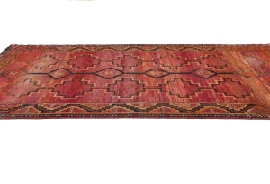 Vintage Purple Tribal 4'4X9'6 Shiraz Persian Runner Rug