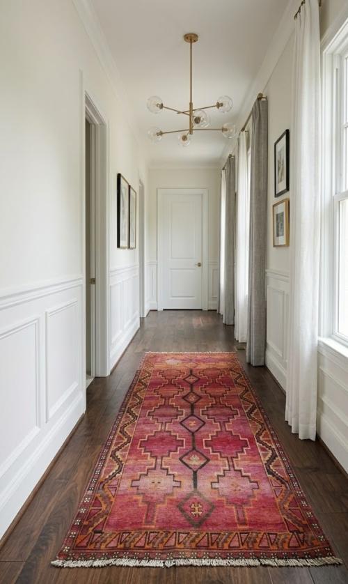 Vintage Purple Tribal 4'4X9'6 Shiraz Persian Runner Rug