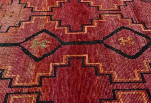 Vintage Purple Tribal 4'4X9'6 Shiraz Persian Runner Rug