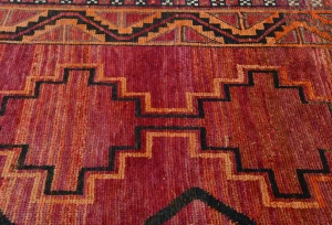 Vintage Purple Tribal 4'4X9'6 Shiraz Persian Runner Rug