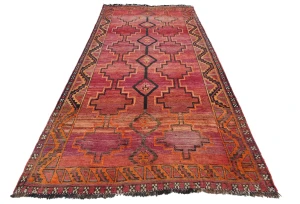 Vintage Purple Tribal 4'4X9'6 Shiraz Persian Runner Rug