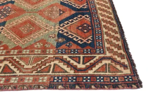 Vintage Red Tribal 4'4X9'3 Shiraz Persian Runner Rug