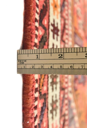 Vintage Red Tribal Geometric 5'9X7'2 Shiraz Persian Rug