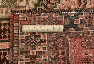 Semi Antique Dark Brown Tribal 5X8 Shiraz Persian Rug