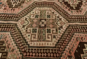 Semi Antique Dark Brown Tribal 5X8 Shiraz Persian Rug