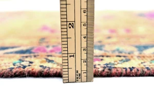 Vintage Muted Salmon Tribal 3'6X14'8 Meshkin Persian Runner Rug