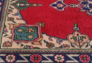 Vintage Red Traditional Floral 3X5 Tabriz Persian Rug