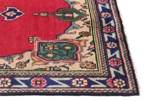 Vintage Red Traditional Floral 3X5 Tabriz Persian Rug